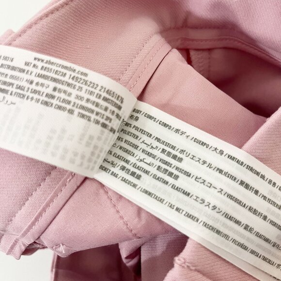 Abercrombie & Fitch Pink Pleat Front High Rise Shorts Pockets - Size 4, 27 - Picture 5 of 8